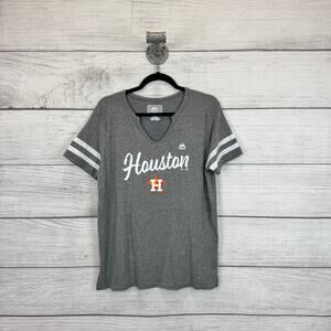 Majestic Women's Houston Astros Gray Graphic Tee Size Large